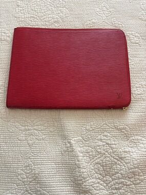 Louis Vuitton Epi Leather Red Laptop Portfolio